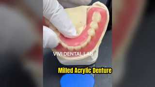 طقم أسنان أكريليك مطحون عالي الجودة